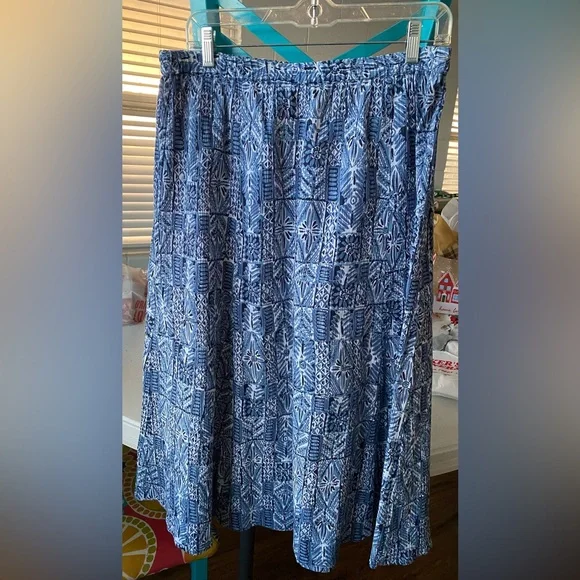 Appleseeds size large blue, navy & white skirt - Picture 1 of 2